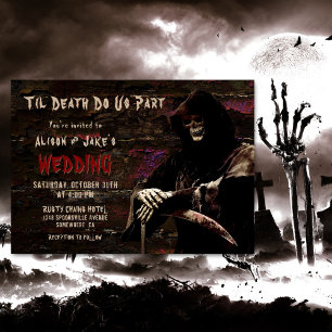 Gothic Skull Wedding Einladung