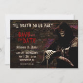 Gothic Skull Wedding rettet das Datum Save The Date (Vorderseite)