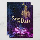 Gothic Skull Wedding Save The Date (Vorne/Hinten)