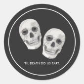 Gothic Skull Wedding Sticker (Vorderseite)