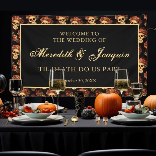 Gothic Skull Willkommen bei unserer Halloween-Hoch Banner