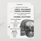 Gothic Skulls Abend Einladung (Vorne/Hinten)
