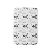 Gothic Skulls and Bones Punk Rock Badematte (Vorderseite Vertikal)