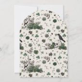 Gothic Skulls and Clovers St Patrick's Celebration Einladung (Rückseite)