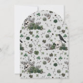 Gothic Skulls and Clovers St Patrick's Celebration Einladung (Rückseite)