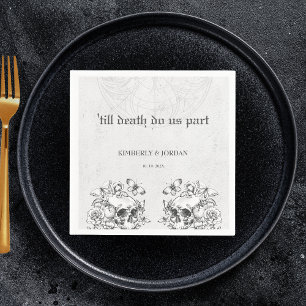 Gothic Skulls 'bis zum Tod machen wir Teil Gastges Serviette