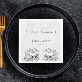 Gothic Skulls 'bis zum Tod machen wir Teil Gastges Serviette