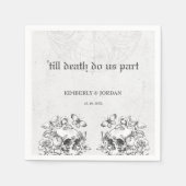Gothic Skulls 'bis zum Tod machen wir Teil Gastges Serviette (Vorderseite)