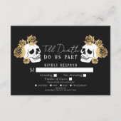 Gothic Skulls bis zum Todestag, RSVP Begleitkarte (Vorderseite)