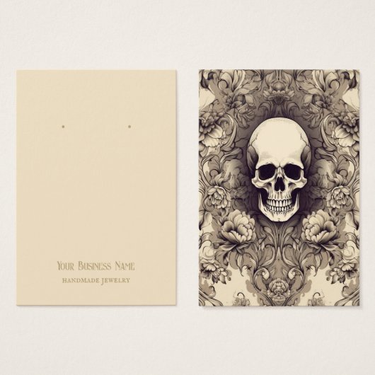 Gothic Skulls Blume mit Grafikkarte (Vorne & Hinten)