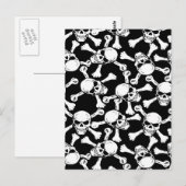 Gothic Skulls Crossbones Muster Postkarten (Vorne/Hinten)
