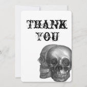 Gothic Skulls Danke Karte (Vorderseite)