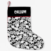 Gothic Skulls Gemustert Kleiner Weihnachtsstrumpf (Vorderseite)