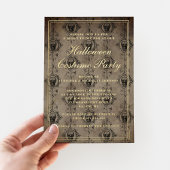 Gothic Skulls Halloween Costume Party Folieneinladung