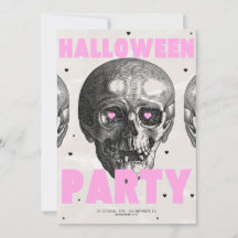 Gothic Skulls Halloween-Party Einladung