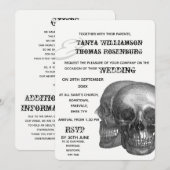 Gothic Skulls Hochzeitseinladung Einladung (Vorne/Hinten)