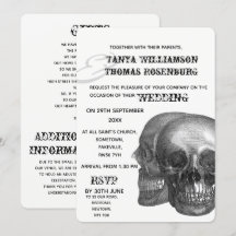 Gothic Skulls Hochzeitseinladung