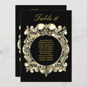 Gothic Skulls Hochzeitsplanung Tischnummer (Vorne/Hinten)