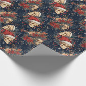 Gothic Skulls in Weihnachtsmannmützen Weihnachten Geschenkpapier (Ecke)