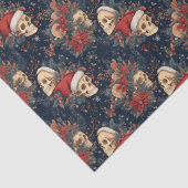 Gothic Skulls in Weihnachtsmannmützen Weihnachten Seidenpapier (Detail)