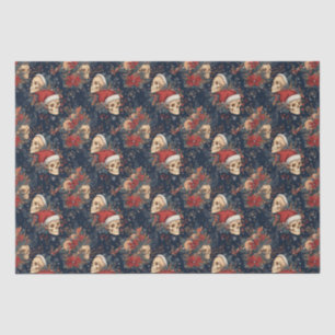 Gothic Skulls in Weihnachtsmannmützen Weihnachten Seidenpapier