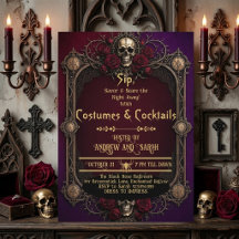 Gothic Skulls Kostüme & Cocktails Crimson Rosen