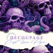 Gothic Skulls Octopus Steampunk Ocean