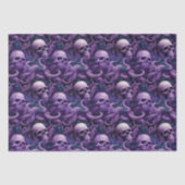Gothic Skulls Octopus Steampunk Ocean Seidenpapier (Vorderseite)