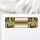 Gothic Skulls Pattern Gold Halloween (Insitu)