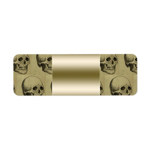 Gothic Skulls Pattern Gold Halloween (Vorne)
