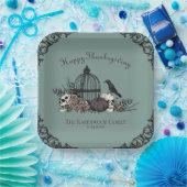 Gothic Skulls, Pumpkin & Herbstlaubs Erntedank Pappteller (Party)