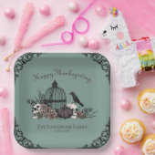 Gothic Skulls, Pumpkin & Herbstlaubs Erntedank Pappteller (Party)