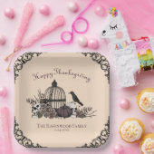 Gothic Skulls, Pumpkin & Herbstlaubs Erntedank Pappteller (Party)