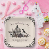 Gothic Skulls, Pumpkin & Herbstlaubs Erntedank Pappteller (Party)