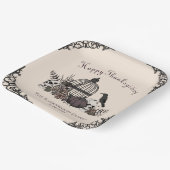 Gothic Skulls, Pumpkin & Herbstlaubs Erntedank Pappteller (Gewinkelt)