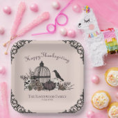 Gothic Skulls, Pumpkin & Herbstlaubs Erntedank Pappteller (Party)