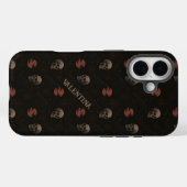 Gothic Skulls & Ravens Dark Halloween Case-Mate iPhone Hülle (Rückseite (Horizontal))