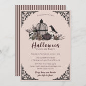 Gothic Skulls & Rose Danke an die Freundschaft Einladung (Vorne/Hinten)