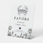 Gothic Skulls Schwarz-Weiß-Favoriten Sockelschild (Vorderseite)