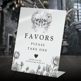 Gothic Skulls Schwarz-Weiß-Favoriten Sockelschild