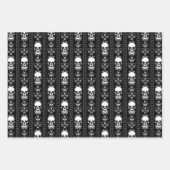 Gothic Skulls & Stripes Collection Geschenkpapier Set (Vorderseite)