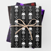 Gothic Skulls & Stripes Collection Geschenkpapier Set (Beispiel)