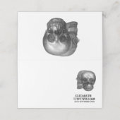 Gothic Skulls Table Platzkarte oder Escort Card (Außenseite Aufgefaltet)