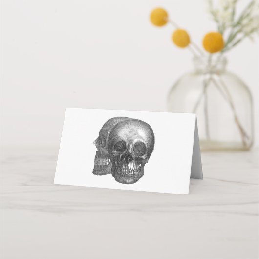 Gothic Skulls Table Platzkarte oder Escort Card (Rückseite)