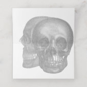 Gothic Skulls Table Platzkarte oder Escort Card (Innenseite Aufgefaltet)
