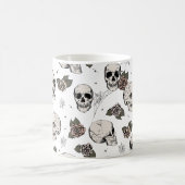 Gothic Skulls und Rose Halloween Kaffeetasse (Mittel)