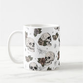 Gothic Skulls und Rose Halloween Kaffeetasse (Links)