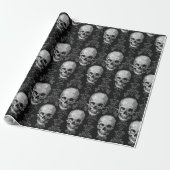 Gothic Skulls Viktorianisch Barock Wrapping Paper Geschenkpapier (Ungerollt)
