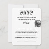 Gothic Skulls Wedding RSVP (Rückseite)