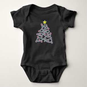 Gothic Skulls Weihnachtsbaum Baby Bodysuit Strampler